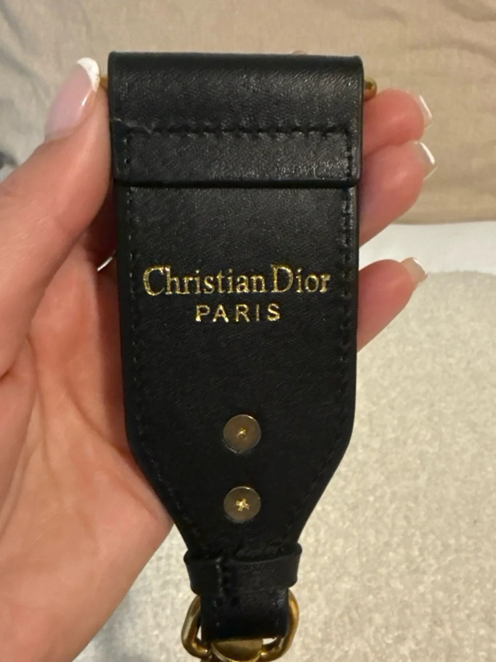 Dior Navy & Cream Saddle Mini Bag with Gold D Charm